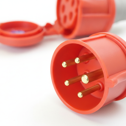 CEE Verlängerungskabel 16A H07RN-F aus schwerem Gummi 5x2,5mm² – passend für PFT G4/G5 / PFT / PlasterOne – Detailansicht