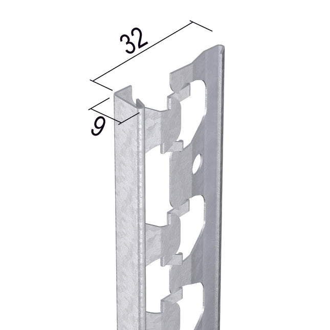 Abschlussprofil 1211 Innenputz 9mm 300cm (1 Bund mit 25 Profilen) Protektor
