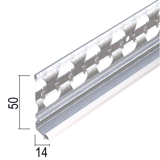 Sockelprofil für den Außenputz 14 mm (1 Bund mit 25 Profilen) Protektor
