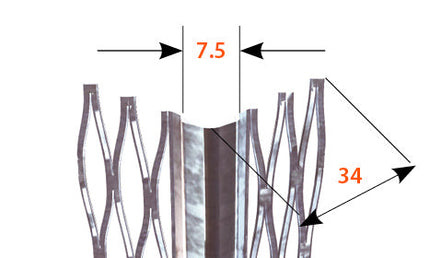 Eckschutzprofil 4000/6 scharfkantig | 10 mm – Verzinkter Stahl (0,6 mm) (1 Bund = 25Stk) Catnic