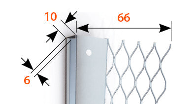 Edelstahl-Putzabschlussprofil 4204 SN | 10mm (1 Bund = 25Stk) Catnic