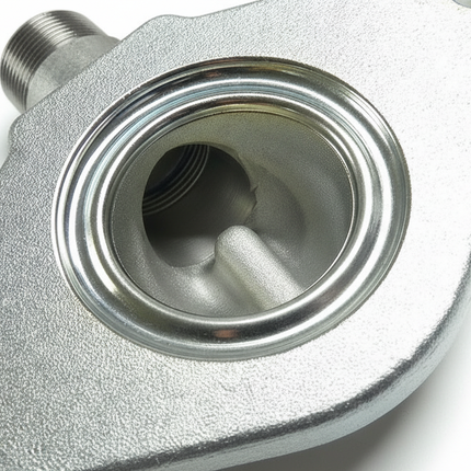 Druckflansch D-Pumpe – passend für PFT G4 / PlasterOne No.1 – 1¼ Zoll Außengewinde – Detailansicht