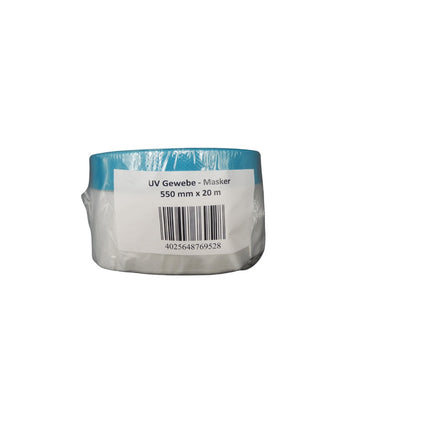 PlasterOne Gewebe-Masker Abdeckfolie mit Klebeband 55cm x 20m