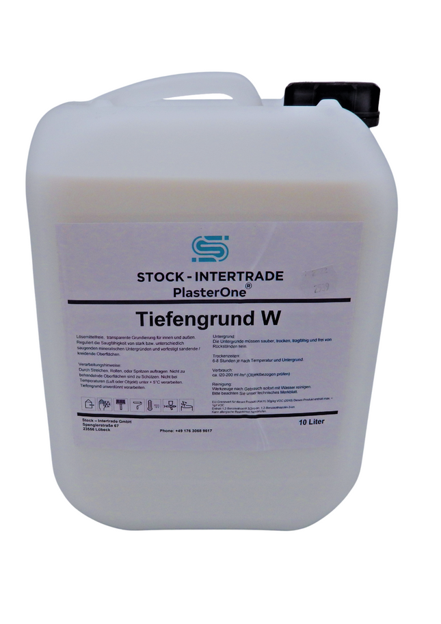 PlasterOne® Tiefengrund 10 Liter – Transparente Grundierung für Malerarbeiten Mein Shop