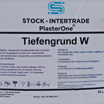 PlasterOne® Tiefengrund 10 Liter – Transparente Grundierung für Malerarbeiten Mein Shop
