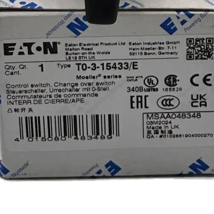 HAND-0-AUTO Eaton T0-3-15433/E Umschalter Einbauschlater Mein Shop