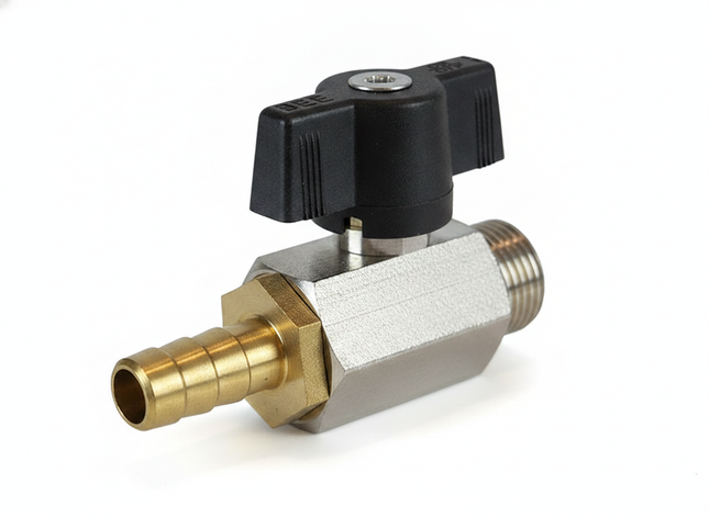 Lufthahn Kugelhahn 3/8 Zoll AG mit 9mm Tülle | Ersatzteil für PFT G4/G5, Stock, No.1 | Profi-Qualität – Rückansicht