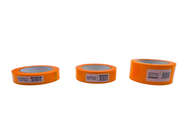 Profi Malerkrepp Goldband Malerkrepp 50 m Rolle | FineLine Washi Tape Abdeckband Stock-plasterOne