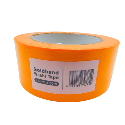 Profi Malerkrepp Goldband Malerkrepp 50 m Rolle | FineLine Washi Tape Abdeckband Stock-plasterOne
