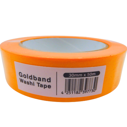 Profi Malerkrepp Goldband Malerkrepp 50 m Rolle | FineLine Washi Tape Abdeckband Stock-plasterOne