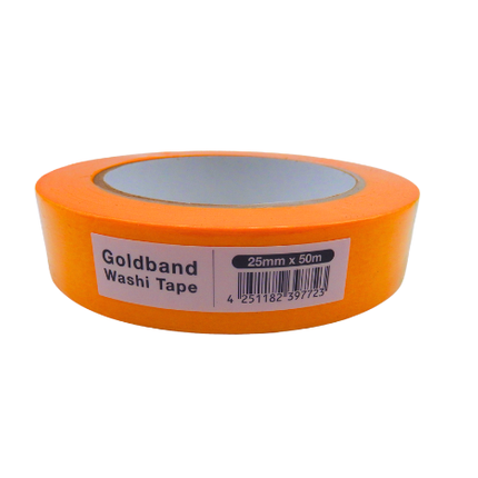 Profi Malerkrepp Goldband Malerkrepp 50 m Rolle | FineLine Washi Tape Abdeckband Stock-plasterOne