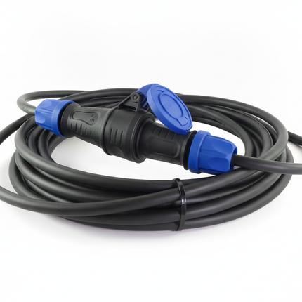 Adapterkabel CEE auf Schuko 3 x 2,5 mm² aus schwerem Gummi – passend für PFT, Putzmeister, UMP Putzmaschinen – Rückansicht