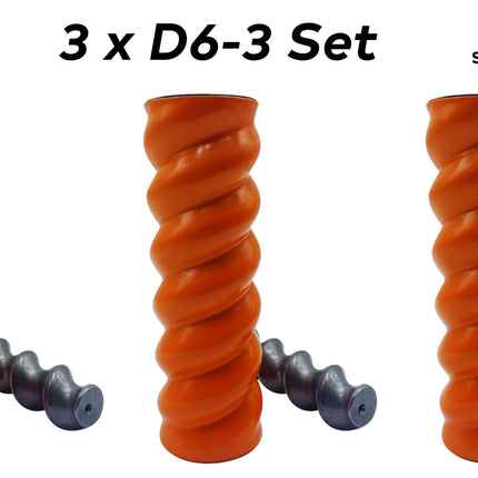 3x Mantel Putzschnecke D6-3 Spiral Twister Stock - PlasterOne