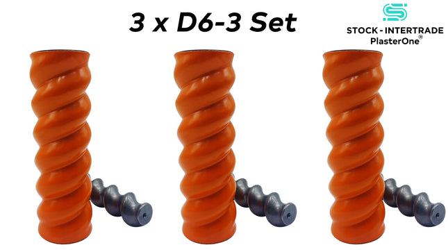 3x Mantel Putzschnecke D6-3 Spiral Twister Stock - PlasterOne