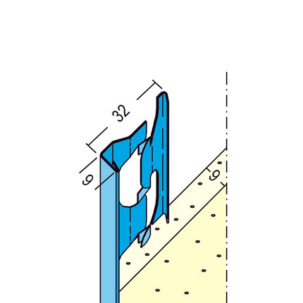 Abschlussprofil 1211 Innenputz 9mm 300cm (1 Bund mit 25 Profilen) Protektor