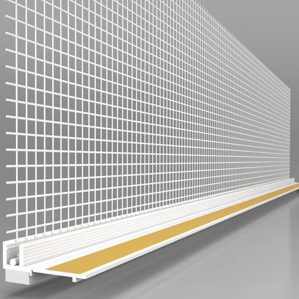 Anputzleiste / Laibungsprofil mit Gewebe  6mm 2,40m(Bd.=30 Stk.) 72lfdm (1 Pal=40Bd)