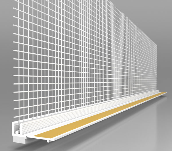 Anputzleiste / Laibungsprofil mit Gewebe  6mm 2,40m(Bd.=30 Stk.) 72lfdm (1 Pal=40Bd)