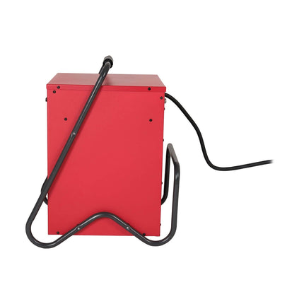 EUROM EK15002 Starkstrom-Heizlüfter 15 kW – Seitenansicht mit Rahmen und Kabel