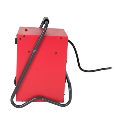 EUROM EK5001 Starkstrom-Heizlüfter 5 kW – Seitenansicht mit Rahmen und Kabel
