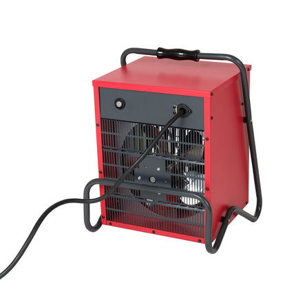 EUROM EK9002 Starkstrom-Heizlüfter 9 kW – Rückseite mit Ansauggitter