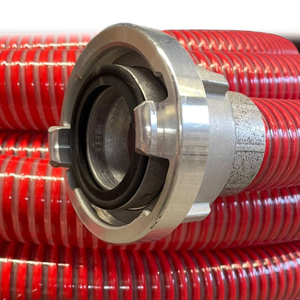 Storz-Kupplung aus Aluminium am Förderschlauch DN 45 – Detail