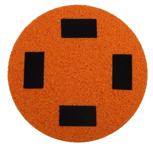 Schwammscheibe 4x Klett orange 350x15 mm – grob Putzscheibe Stock-plasterOne