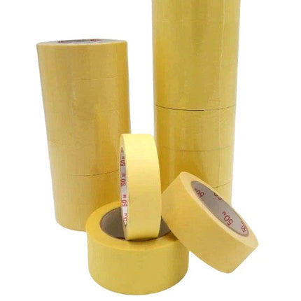 Kreppband Malerkrepp Abdeckband 30 / 38 / 50 mm x 50 m Abklebeband innen Maler Stock-plasterOne