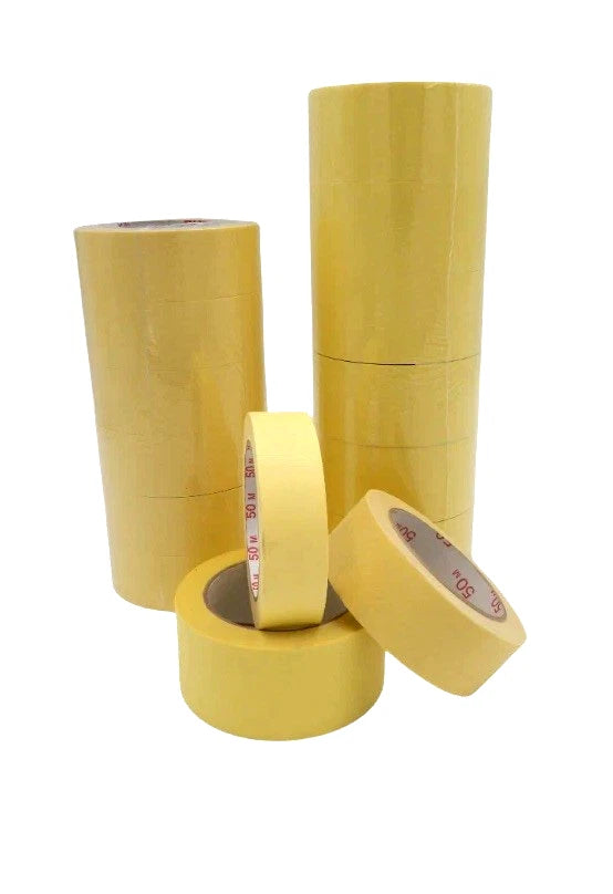 Kreppband Malerkrepp Abdeckband 30 / 38 / 50 mm x 50 m Abklebeband innen Maler Stock-plasterOne