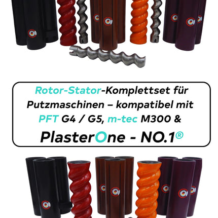 Rotor Stator D6-3 Spiral Twisted – passend für PFT G4 – Mantel Schnecke Stock-plasterOne