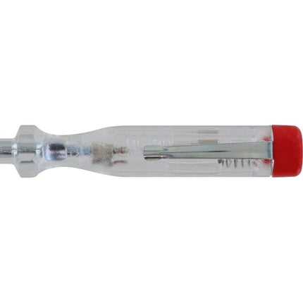 Phasenprüfer – Detail des Griffs mit roter Kappe