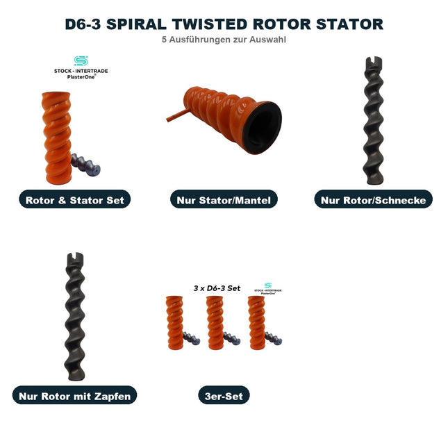 D6-3 Spiral Twisted Rotor Stator – alle 5 Inhalt im Überblick