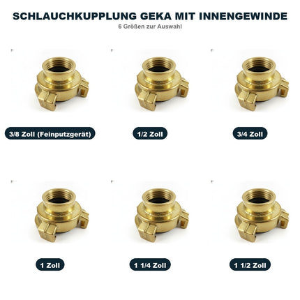 Schlauchkupplung Geka Mit Innengewinde – alle 6 Größe im Überblick